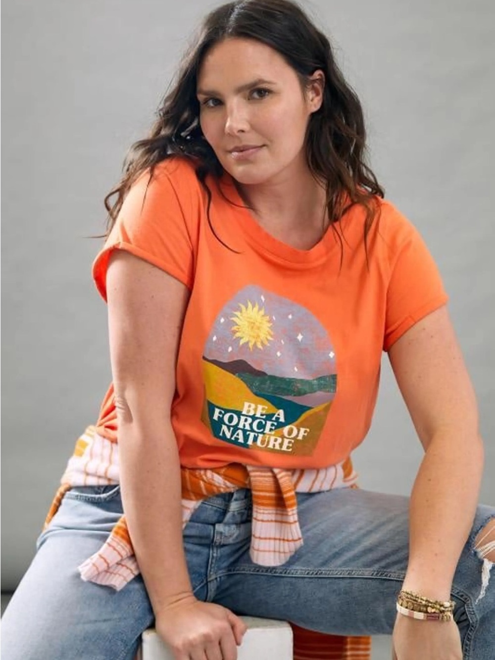 Be a Force of Nature Orange Graphic Tee
